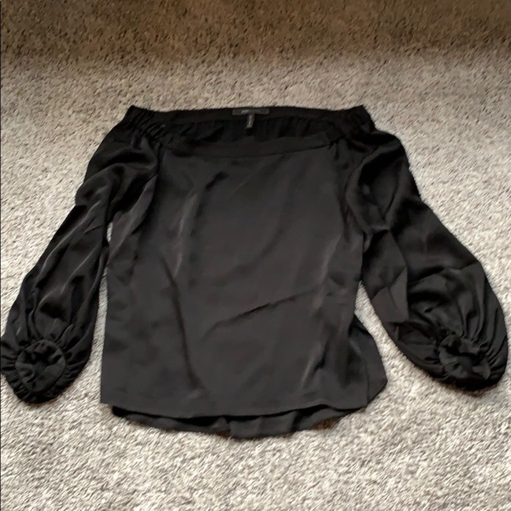 Adorable Silk Black Off the Shoulder BCBG too